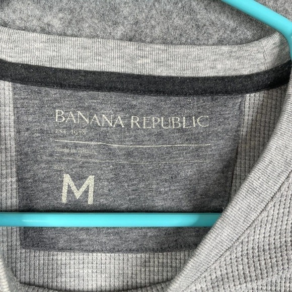 Banana Republic Sweater Mens Medium Crewneck Thermal Waffle Knit Long Sleeve - Picture 6 of 8